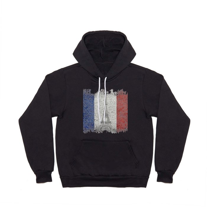 French flag with Eiffel Tower Hoody
