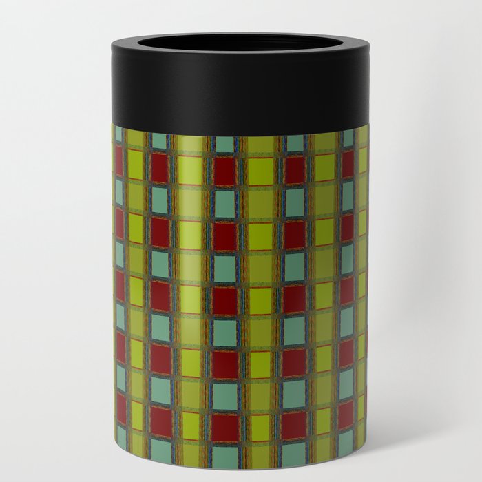 Red And Green Geometric Gradient Can Cooler