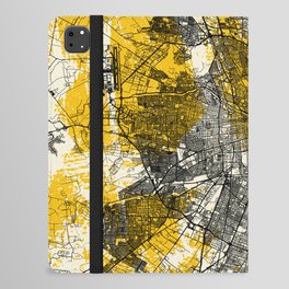 Santiago, Chile - Artistic City Map Painting iPad Folio Case
