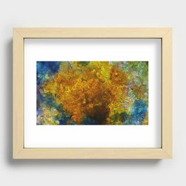 Orange Blue Art Recessed Framed Print