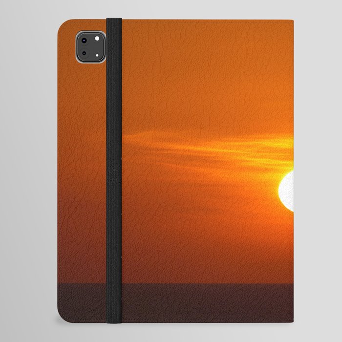 Red sunset on the sea iPad Folio Case