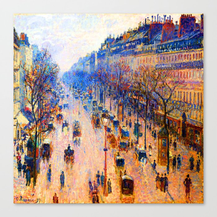 Camille Pissarro Boulevard Montmartre Winter Canvas Print by jjbzz