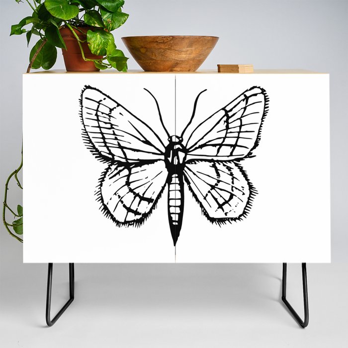 Moth illustration. Credenza