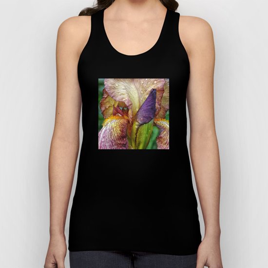 Iris With Raindrops Unisex Tank Top