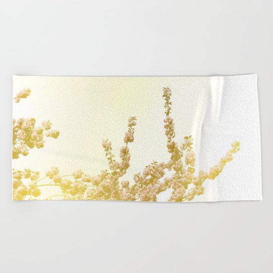 Sunlit Cherry Blossoms - Dreamy Floral Photography - Flower Art Prints, Apparel, Accessories... Beach Towel