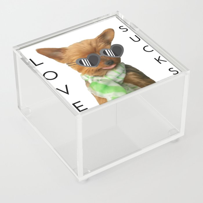 Love Sucks | Yorkshire Terrier Acrylic Box