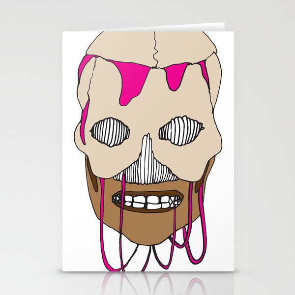 Skull Head Street Art Design Stationery Cards