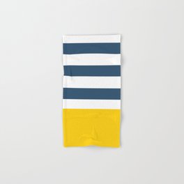 Navy and yellow stripes Hand & Bath Towel