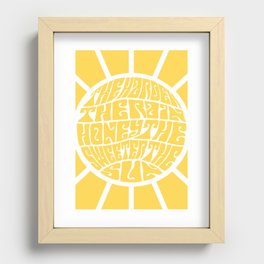 Psychedelic sun inspirational quote Hozier Recessed Framed Print