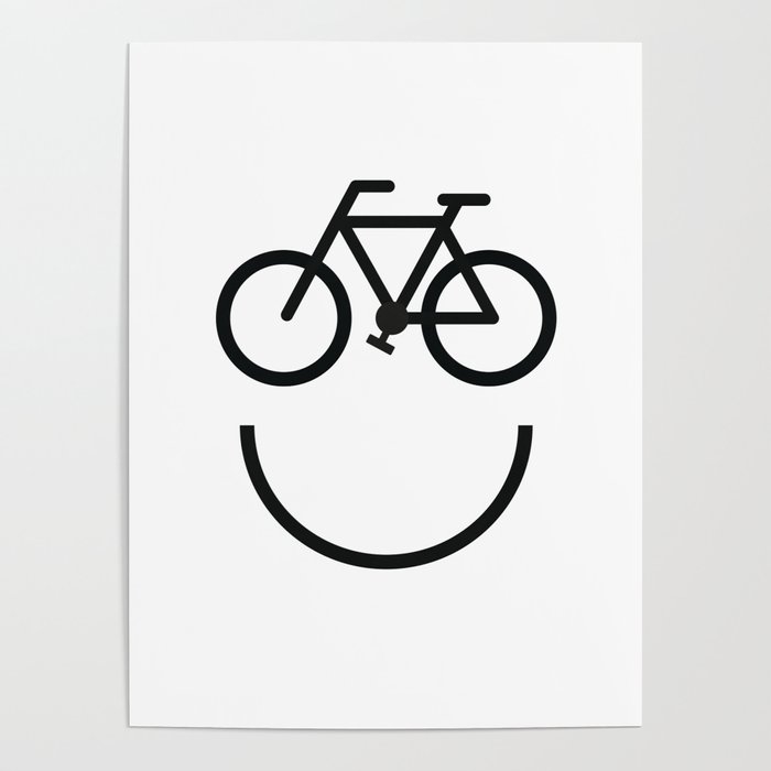 Bike face, bicycle smiley Poster