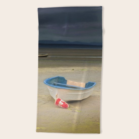 White Storm Beach Towel