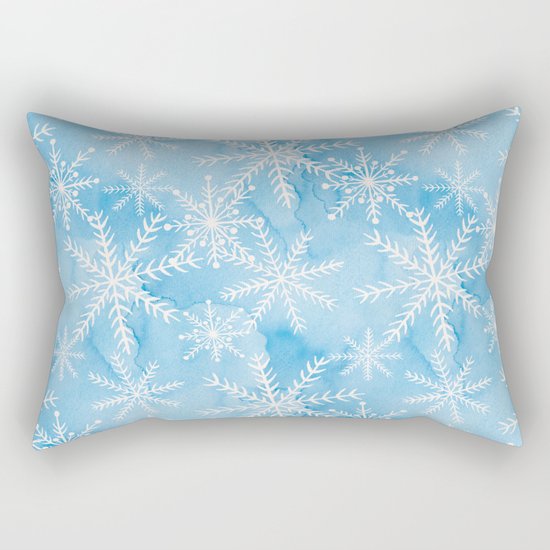 Blue Snowflakes #2 Rectangular Pillow