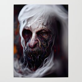 Scary ghost face #1 | AI fantasy art Poster