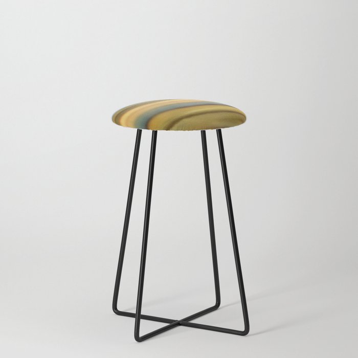 Abstract River Landscape Counter Stool