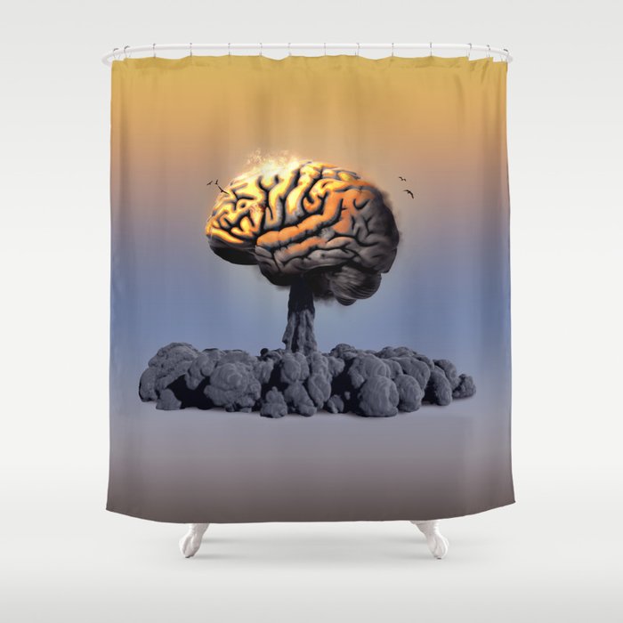 Brain Explosion Shower Curtain