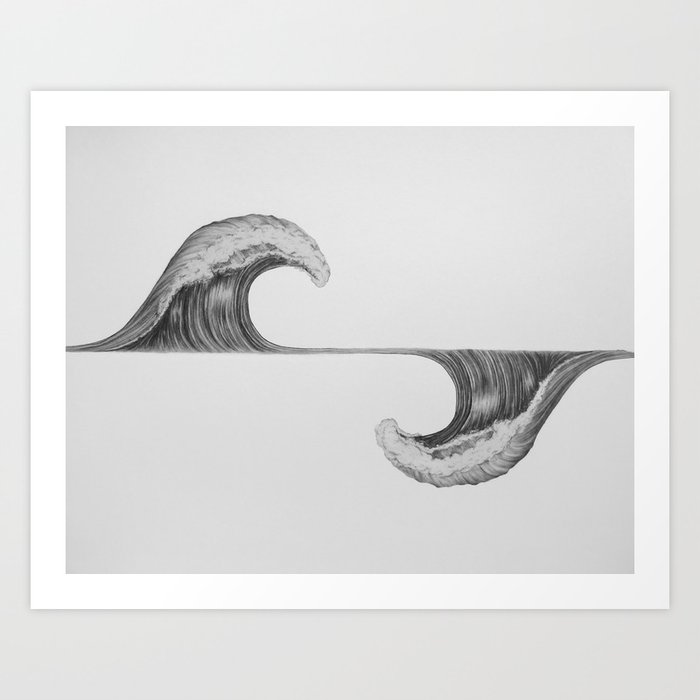 mood waves Art Print