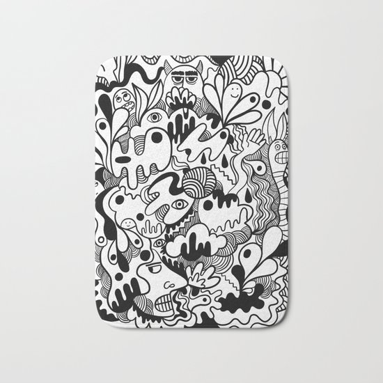 Weirdo doodle Bath Mat