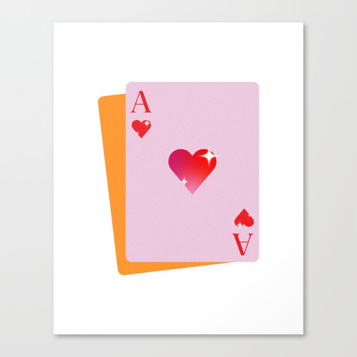 Ace of Hearts Canvas Print