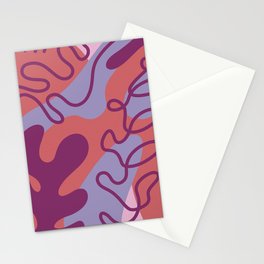 Abstract line shape fern 7 Stationery Card