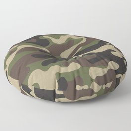 vintage military camouflage Floor Pillow