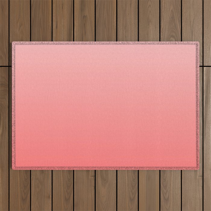 BEGONIA LIGHT RED & PINK OMBRE PATTERN  Outdoor Rug