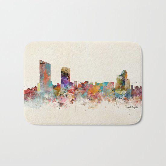 grand rapids michigan skyline Bath Mat