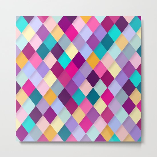 COLORFUL GEOMETRIC PATTERN Metal Print
