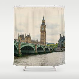 Big Ben Over Thames Shower Curtain