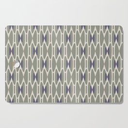 Mid Century Modern Abstract in Evergreen and Blue Violet Cutting Board