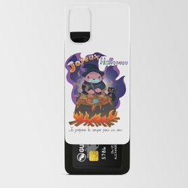 Halloween witch harp seal cartoon Android Card Case