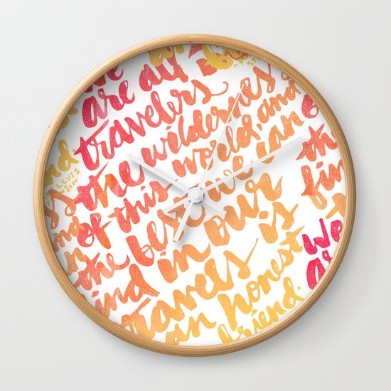 We are all travelers... Wall Clock