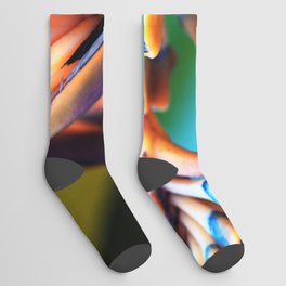 Colorful Heliconia Macro Socks