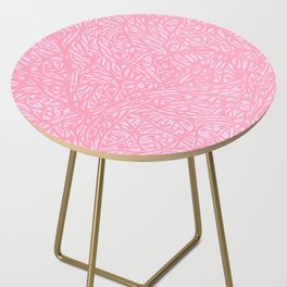 Summer Pink Peach Saffron - Abstract Botanical Nature Side Table