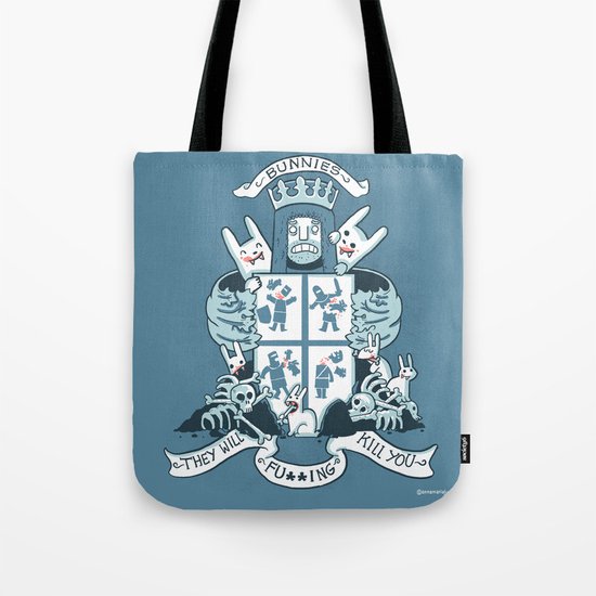 Bunnies are Evil Tote Bag