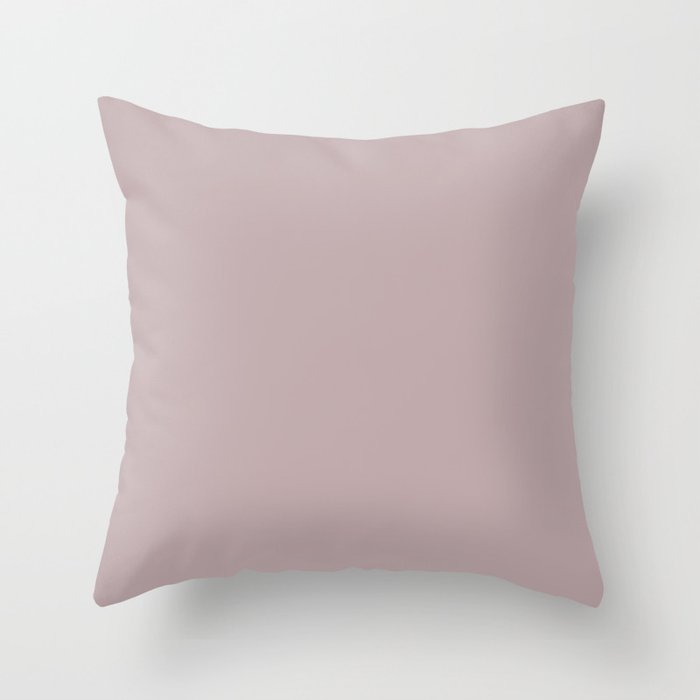 Twilight Gathering Lavender Grey Coordinating Solid Throw Pillow