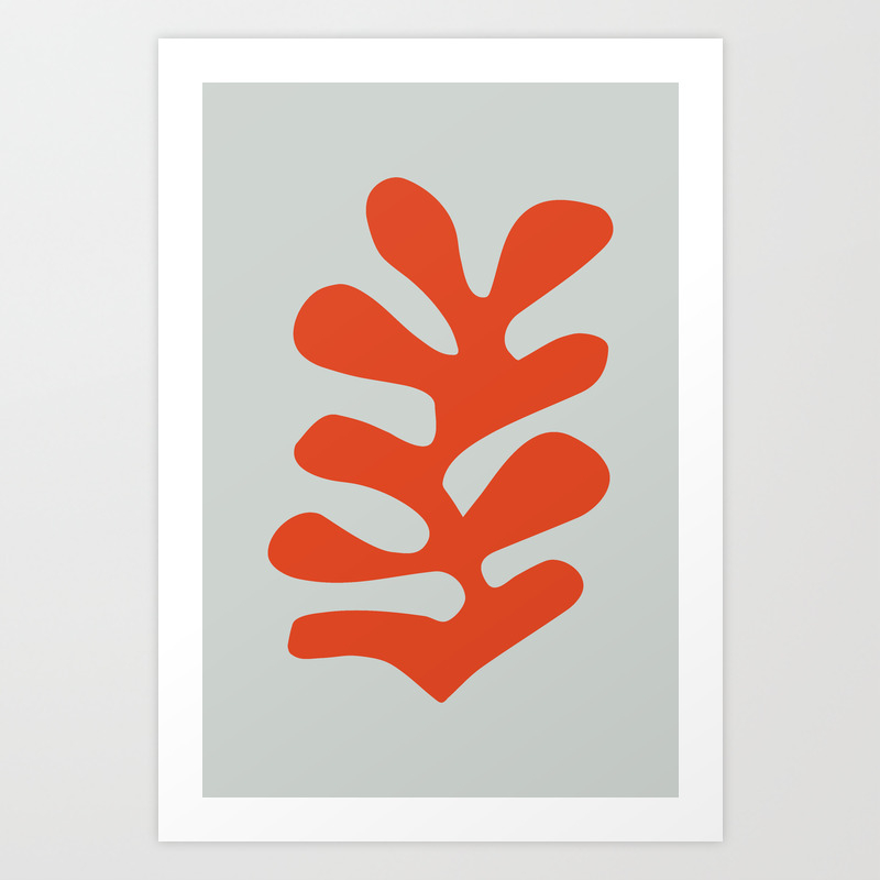Matisse Leaf Poster Abstract Modern Art Framed Matisse Print