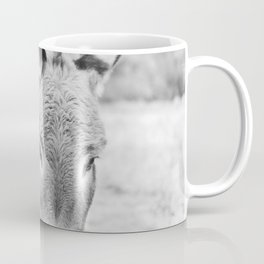 Mini Donkeys Closeup in Black and White Coffee Mug