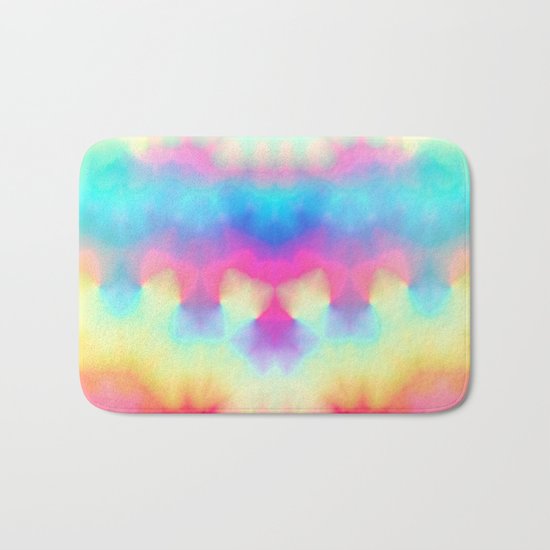 Heavenly Tie Dye Fractal Bath Mat