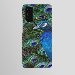 Blue Peacock and Feathers Android Case