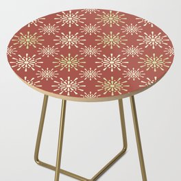 Minimal Retro Styled Geometric Pattern - Brown Side Table