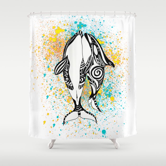Splashing shower curtain discount
