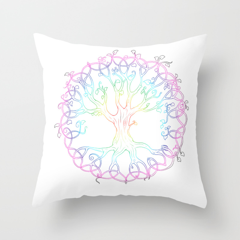 Rainbow Tree Of Life Hand Designed Tattoo Style Tree Of Life