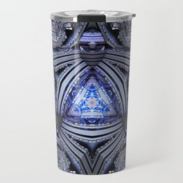 Sacred Geometry Art - Zion HEX - Futuristic City Design Travel Mug