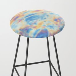 Holographic colorful oily marble pattern Bar Stool