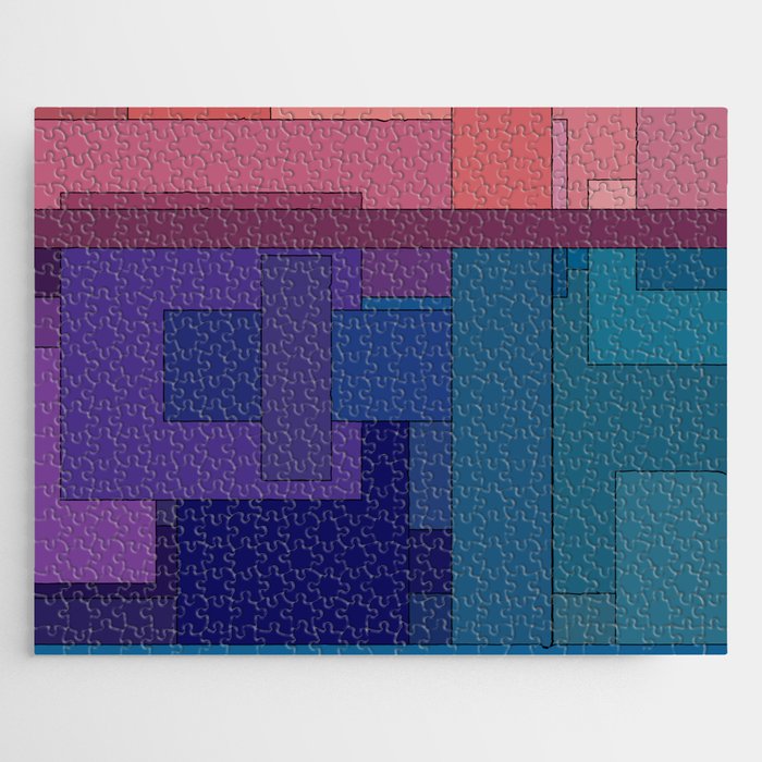 Geometric Block Pattern Jigsaw Puzzle