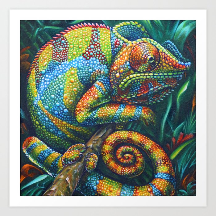 Panther Chameleon Art Print