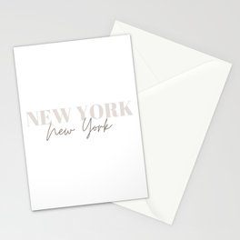 New York New York Taupe Stationery Cards