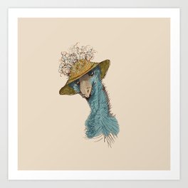 Bird in Hat 4 Art Print
