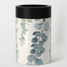 Watercolor Eucalyptus Leaves Can Cooler