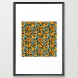 Van Gogh sunflowers forever Framed Art Print